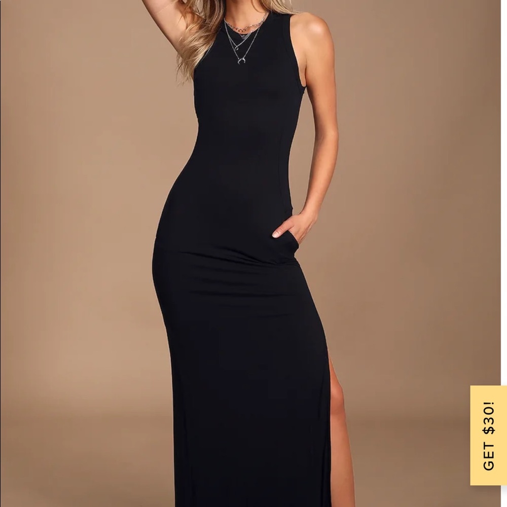 Lulus High slit bodycon dress/small